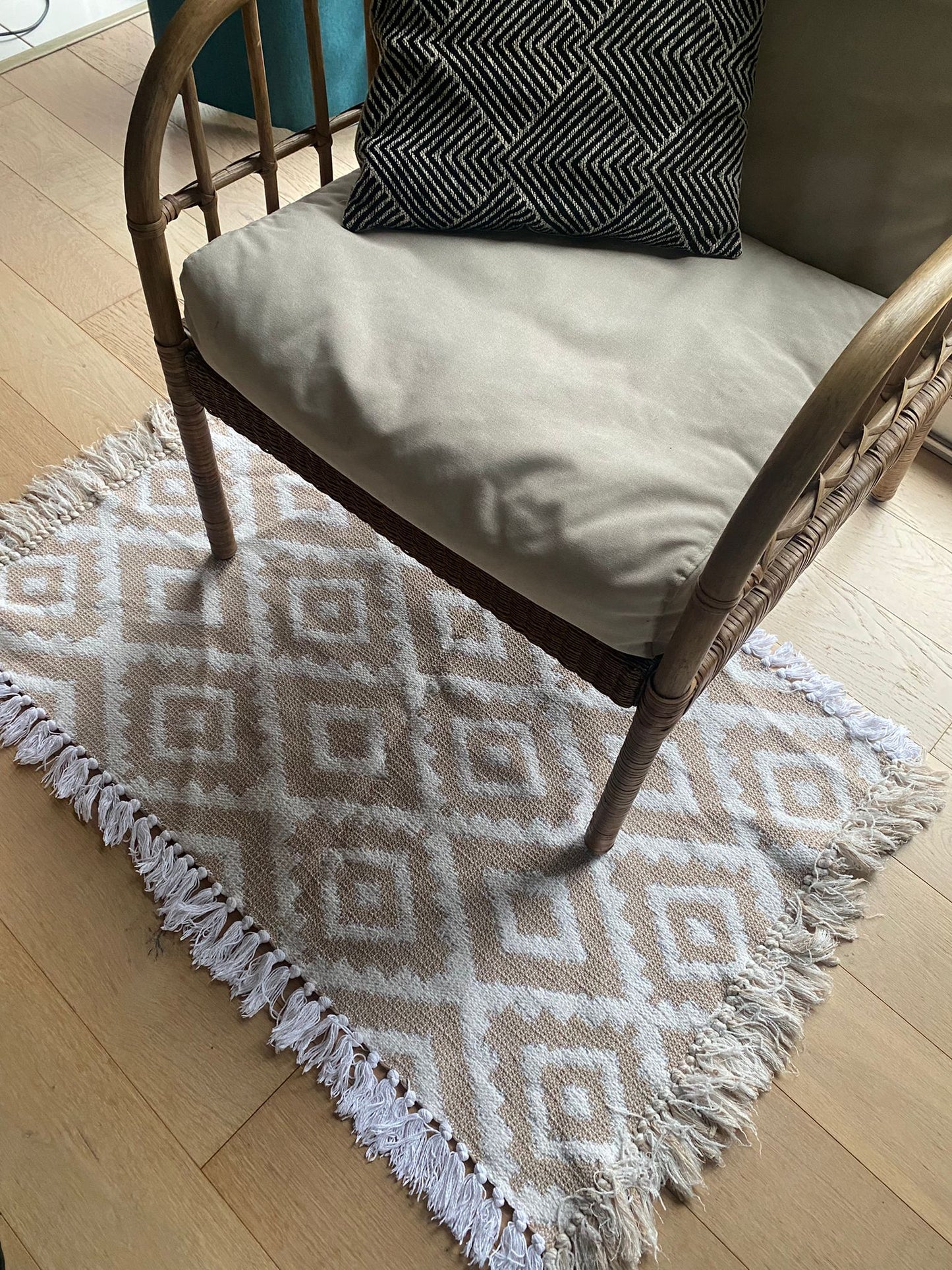 Tapis beige "douceur et simplicité"
